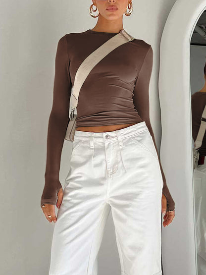 Utility Uzun Kollu Crop Top