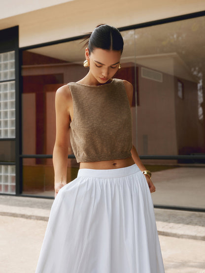 Pamuk Karışımlı Crop Top