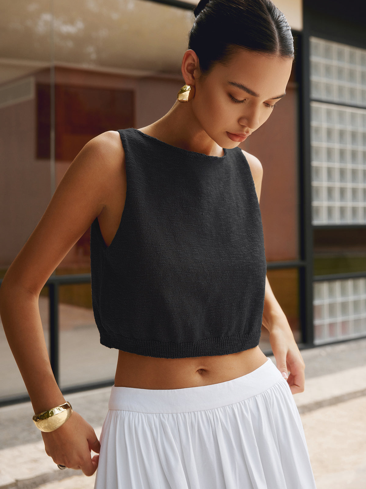 Pamuk Karışımlı Crop Top