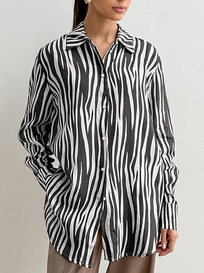 Zebra Baskılı Polo Gömlek